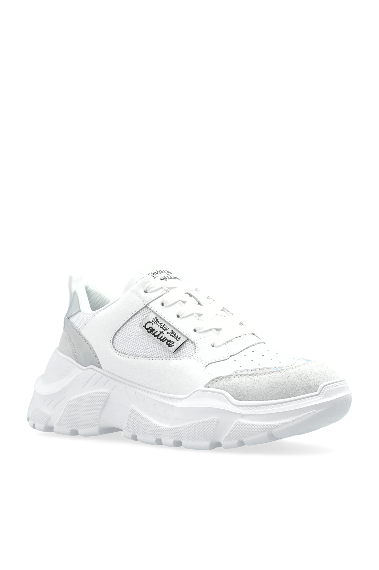 スニーカー VERSACE JEANS COUTURE Woman Sneakers White 78VA3SC7ZSC60 G03 White Sneakers with barocco print Versace Jeans Couture